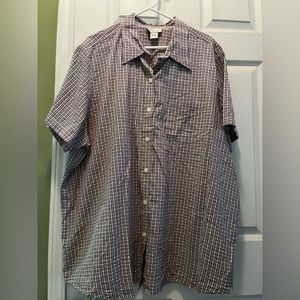 Short sleeve 100% cotton button down camp shirt size 26/28